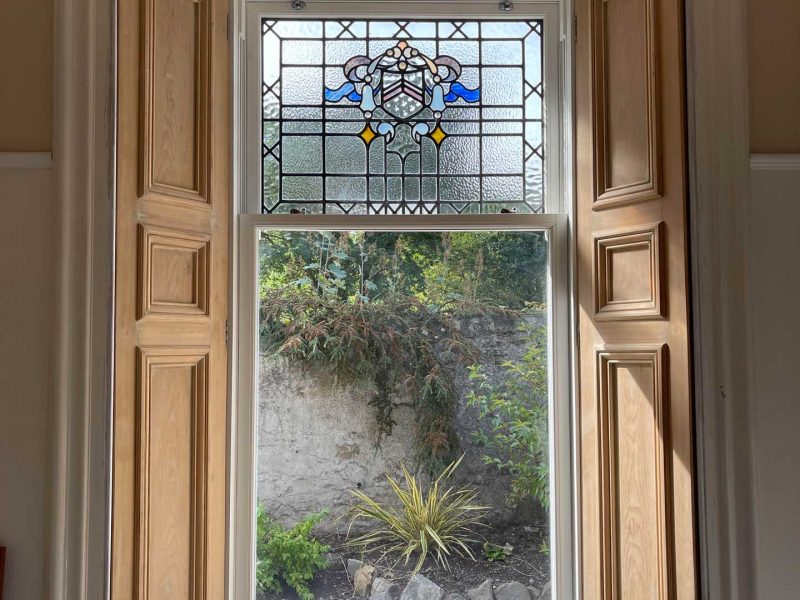 Bespoke decorative glazing in timber windows
