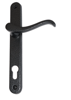 antique black swan handle timber french doors