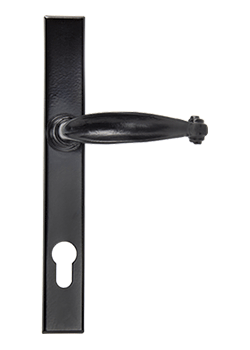 black cottage handle timber french doors