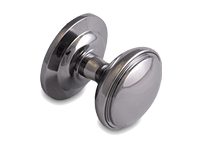 chrome door knob timber door