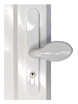 white french door accessible padhandle
