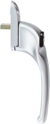 brushed chrome aluminium casement handle